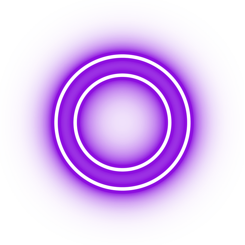 Neon purple round ring icon