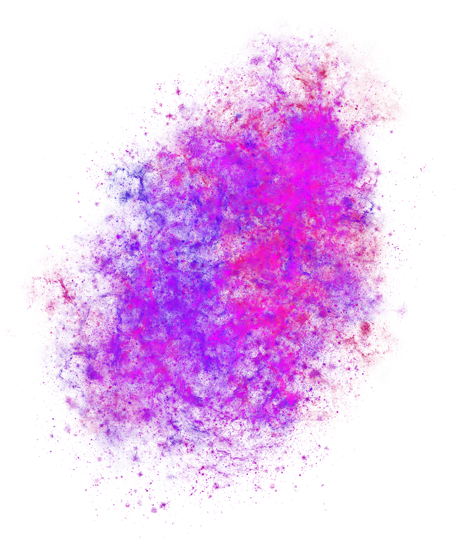 Pink And Blue Galaxy Shape