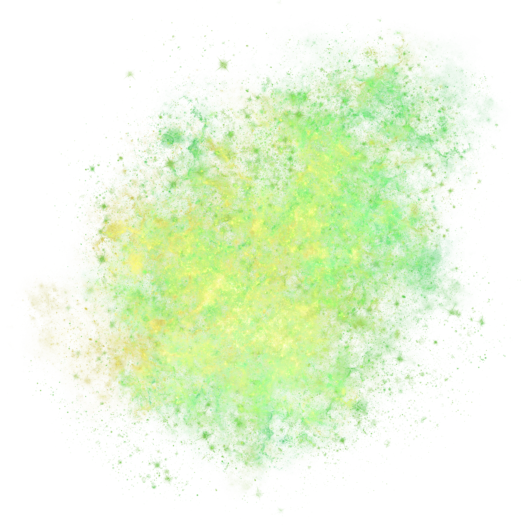 Green And Yellow Galaxy Shape