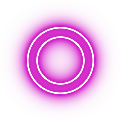 Neon pink round ring icon