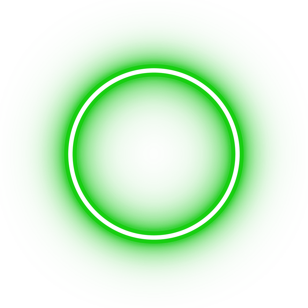 Neon green circle icon